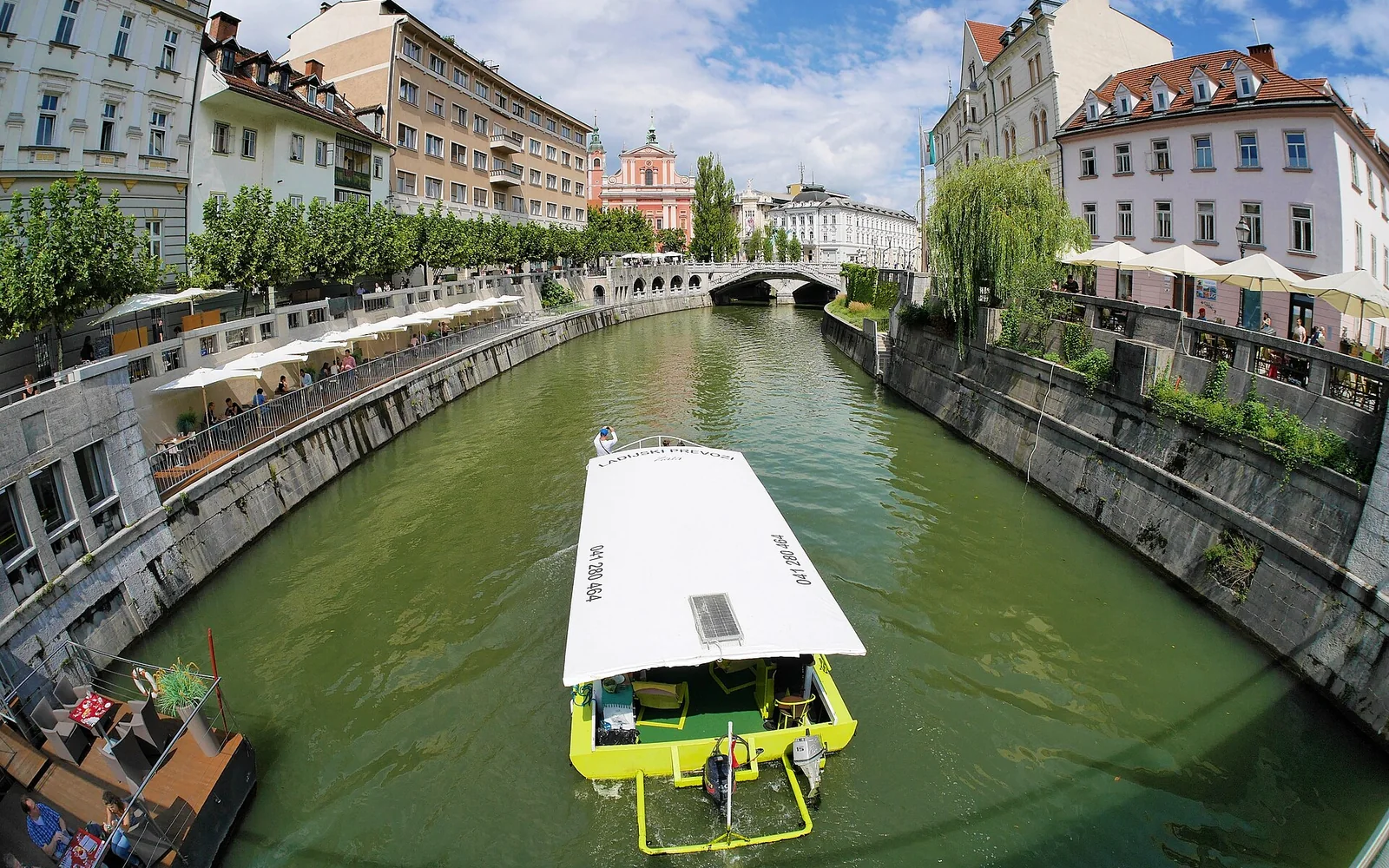 Riverside buildings along the Ljubljanica
