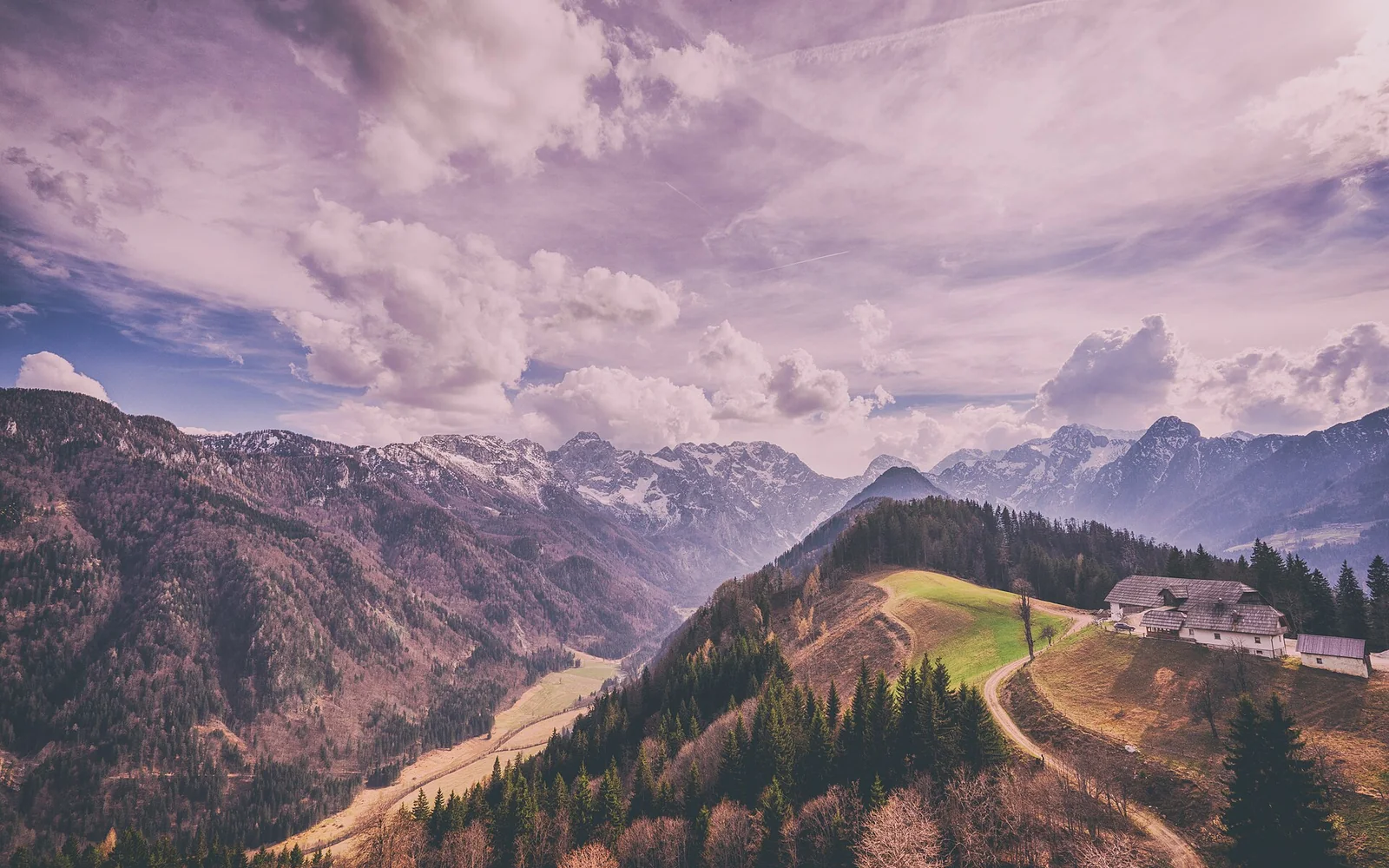 Logar Valley enclosed by the Kamnik-Savinja Alps