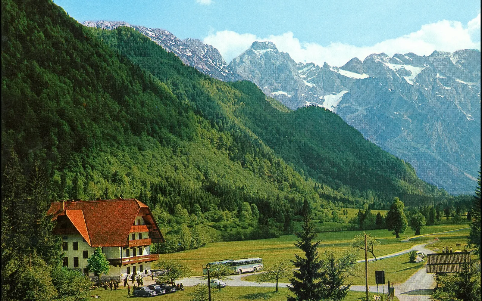 Traditional farm landscape in Logar Valley