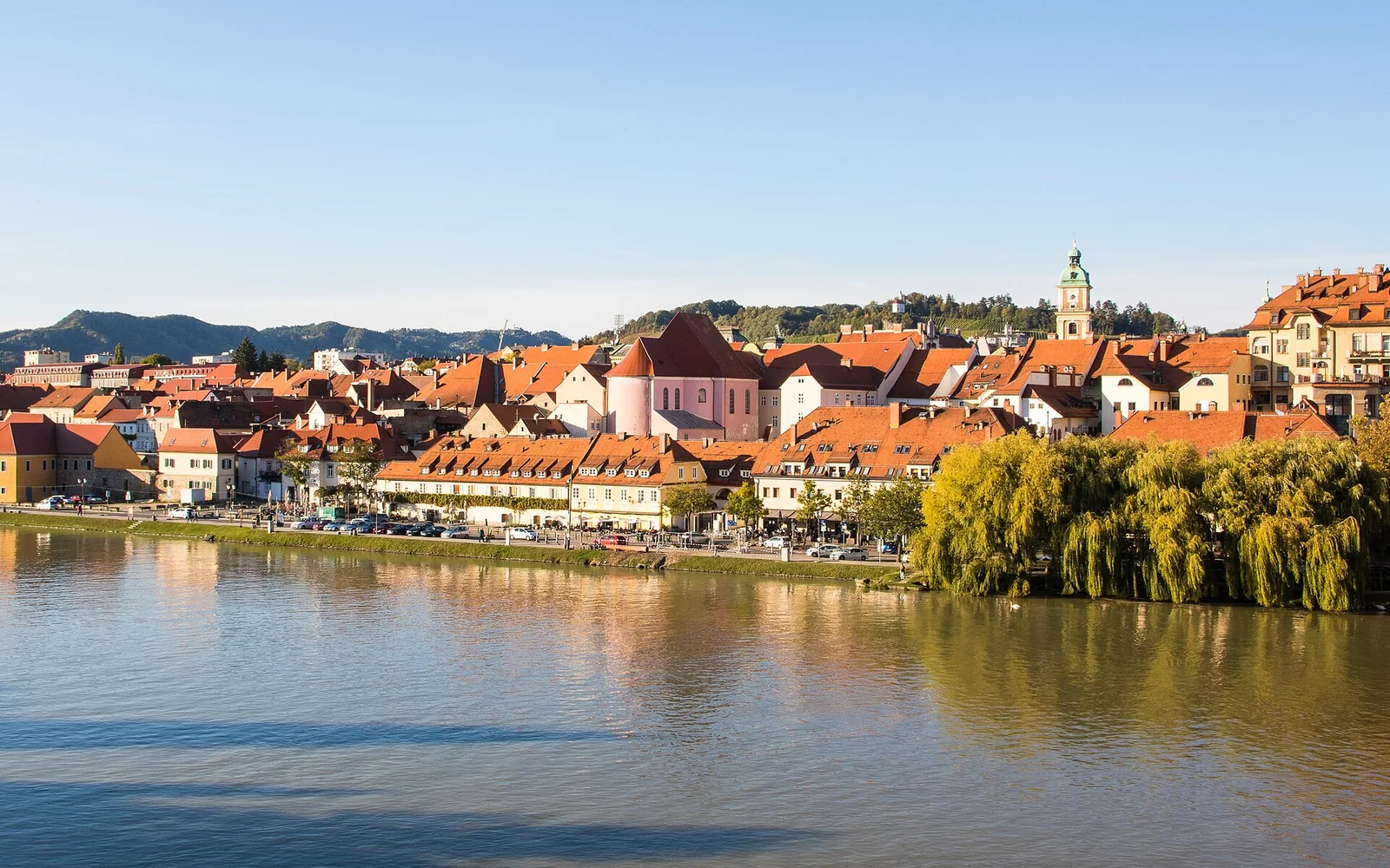 Maribor's Lent district beside the Drava