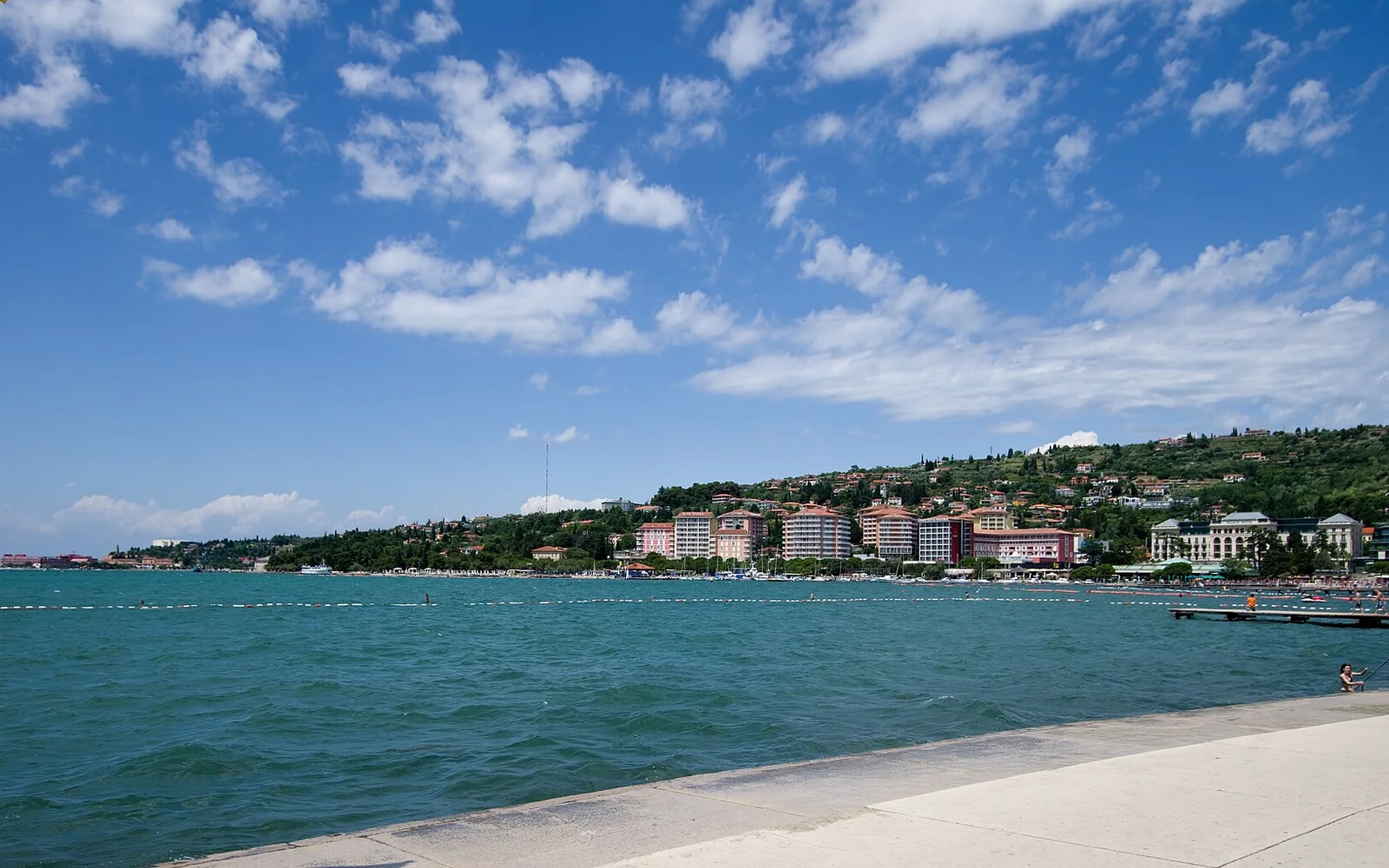 Portorož waterfront on the Slovenian coast