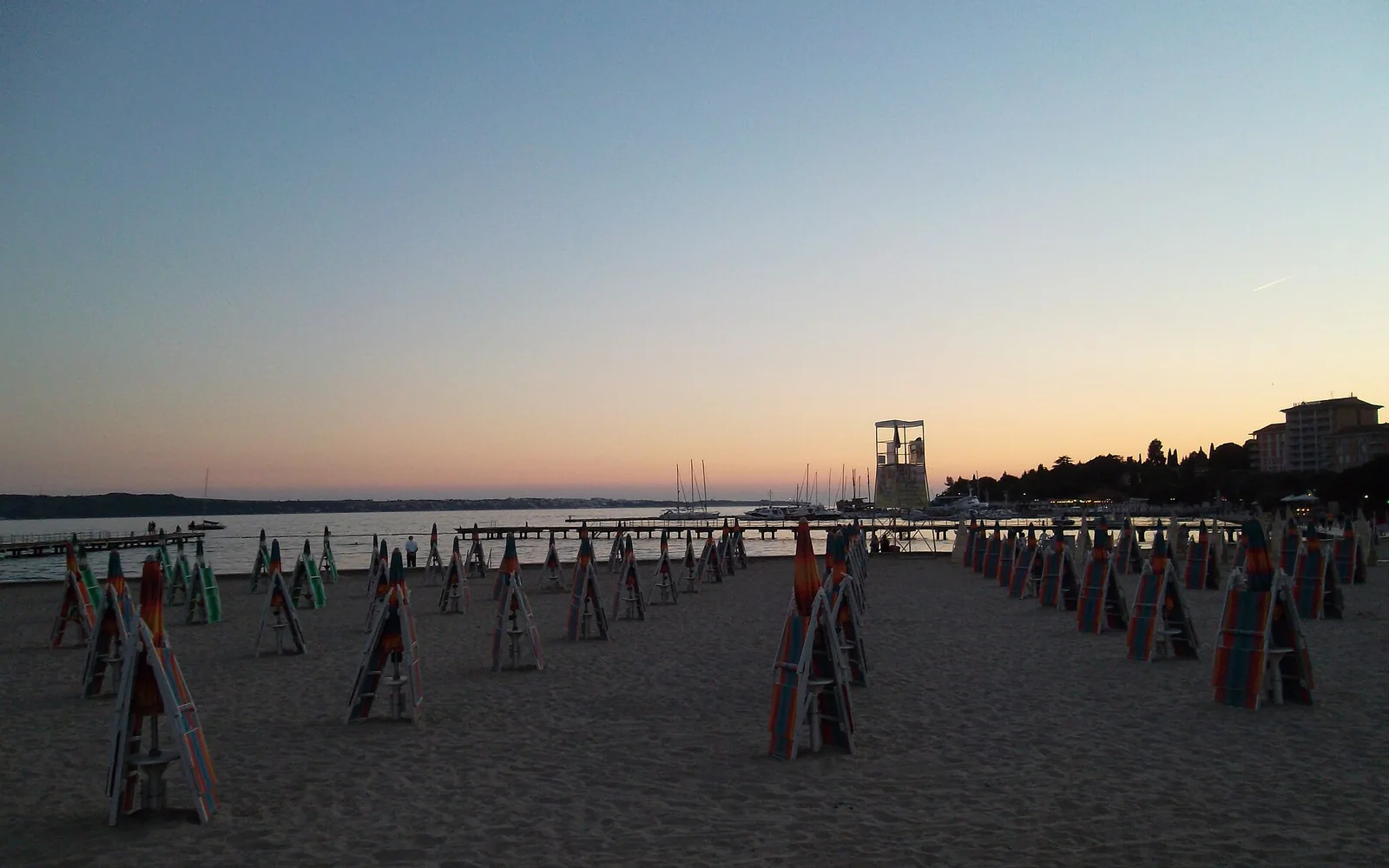 Beach and promenade in Portorož