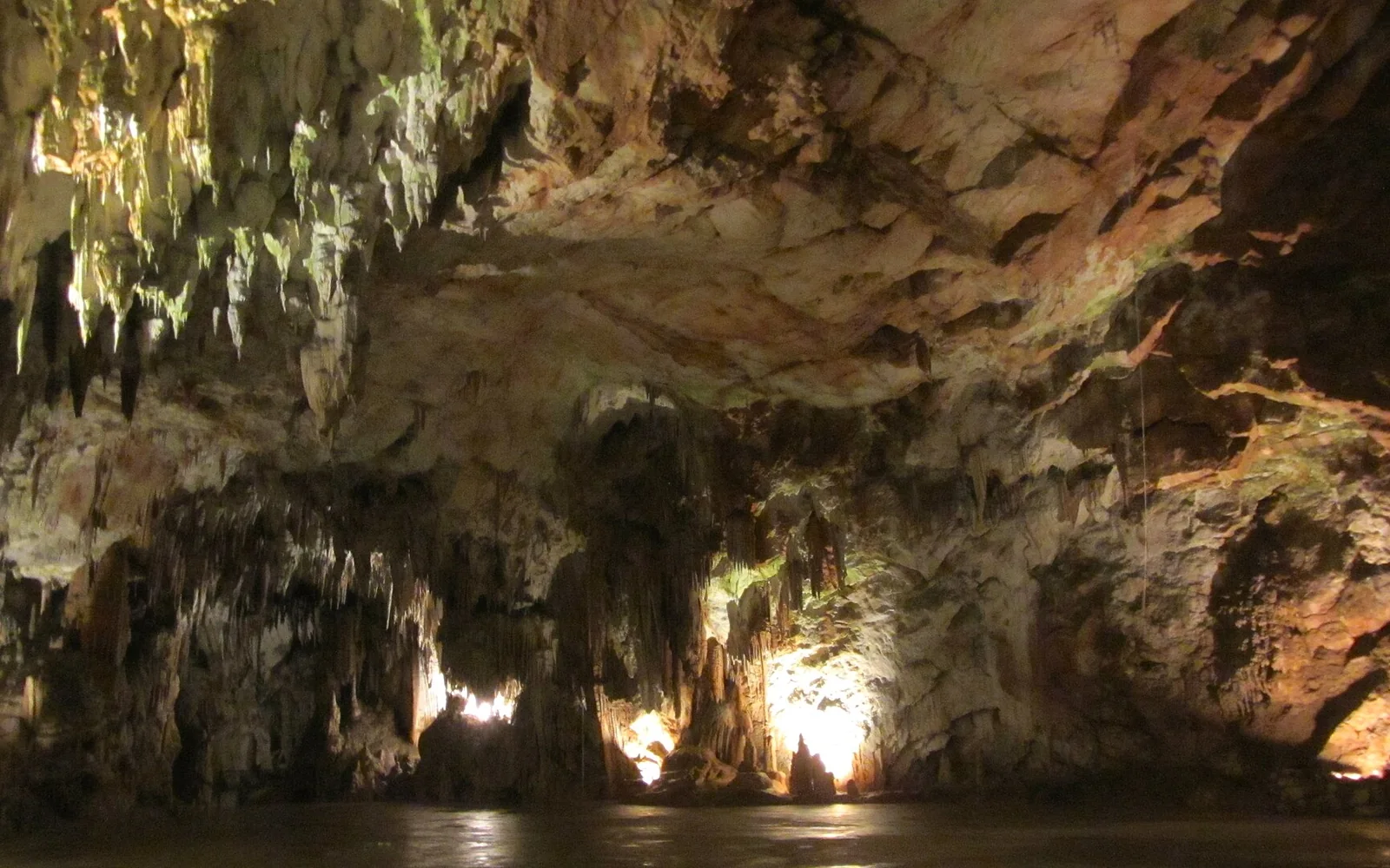 Rock formations inside Postojna Cave