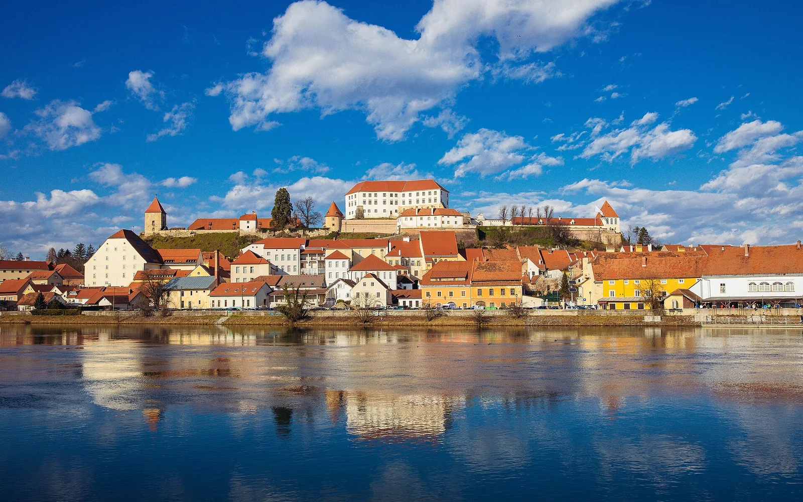 Ptuj Castle above the old town and Drava