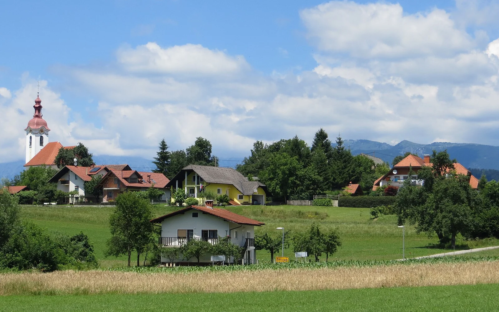 Škocjan village above the cave system