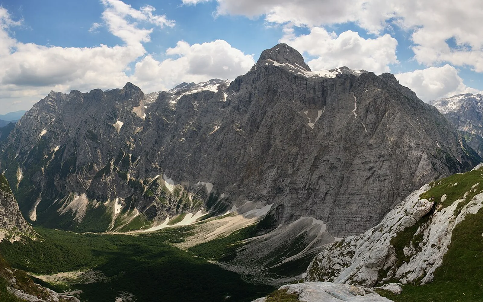 The Vrata Valley beneath Triglav's north face