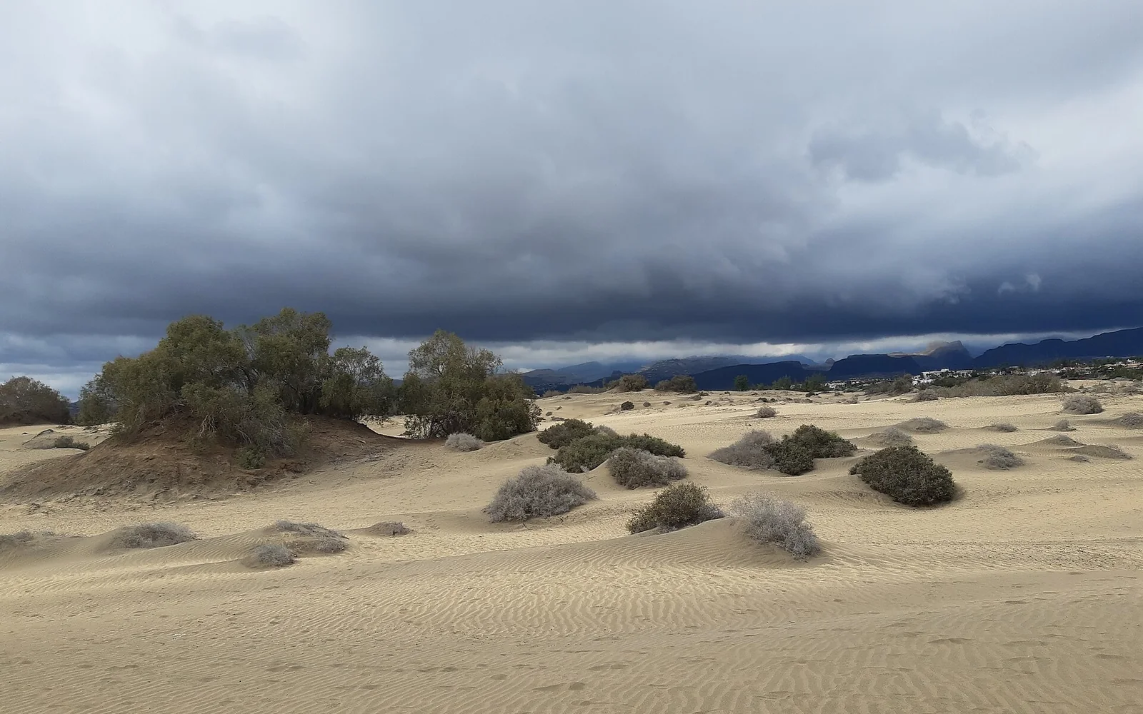 Maspalomas dunes near the southern coast of Gran Canaria