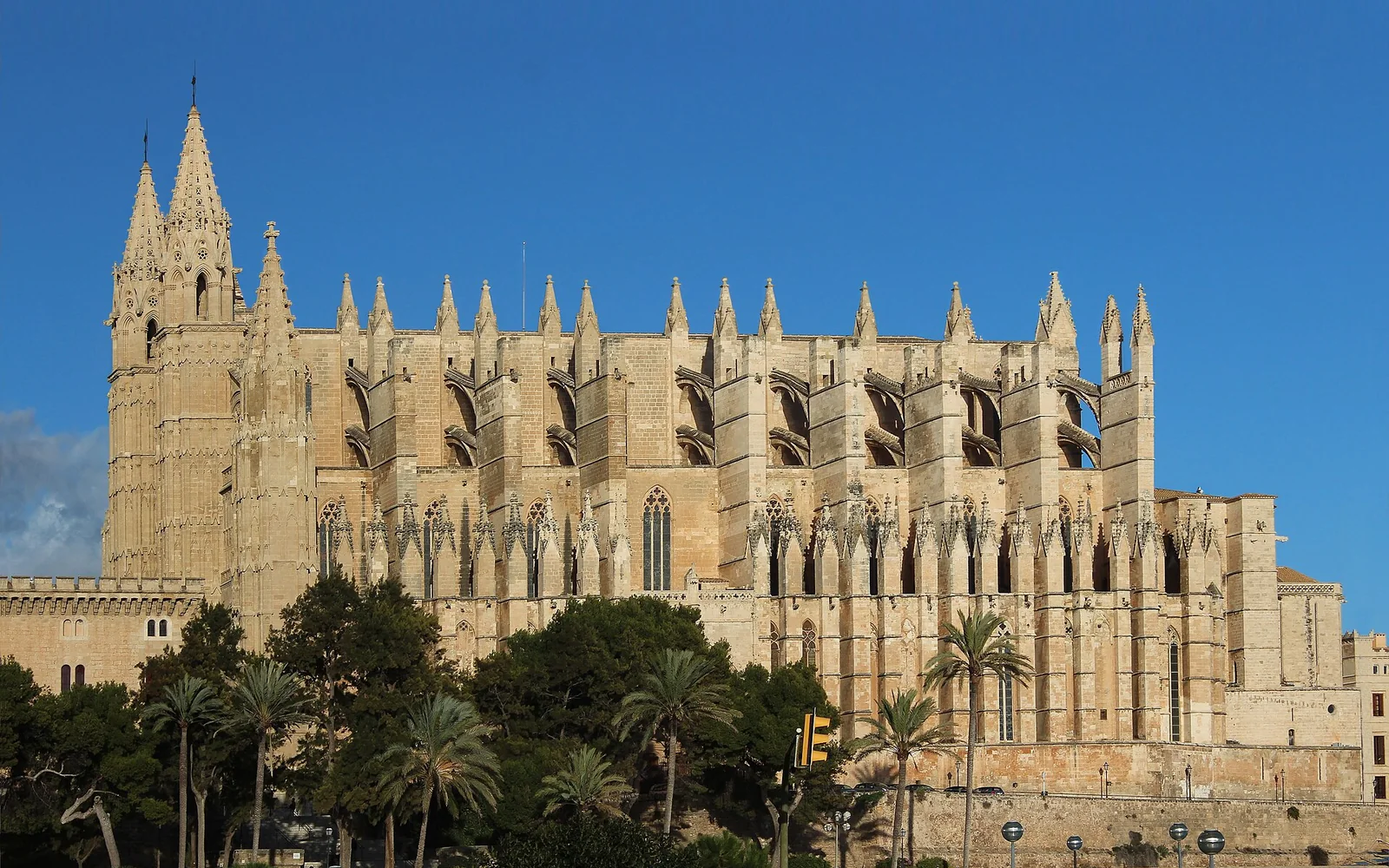 Palma Cathedral beside Parc de la Mar