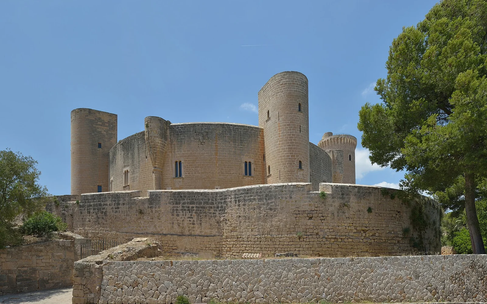 Circular Bellver Castle above Palma
