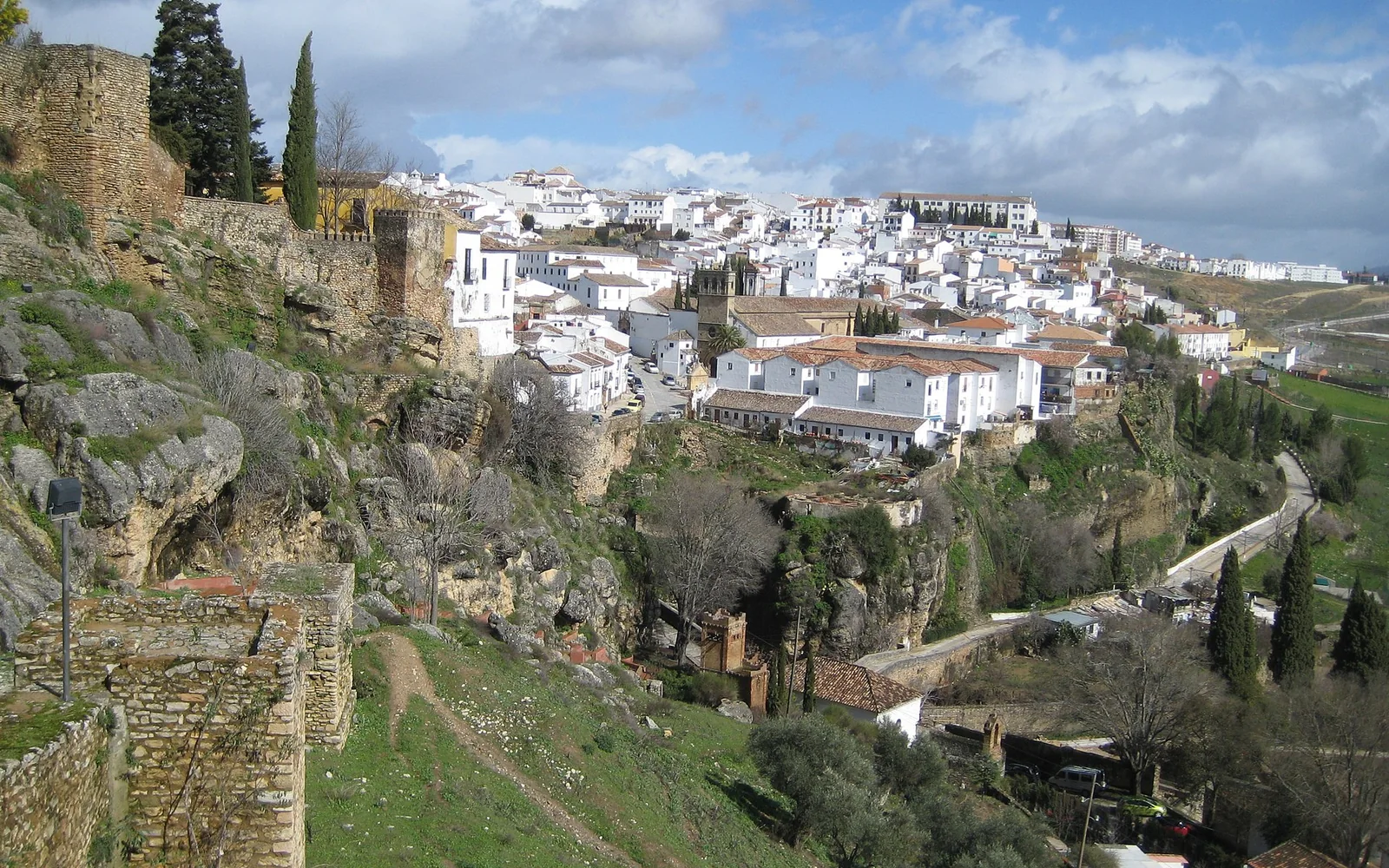 White buildings in Ronda's old town
