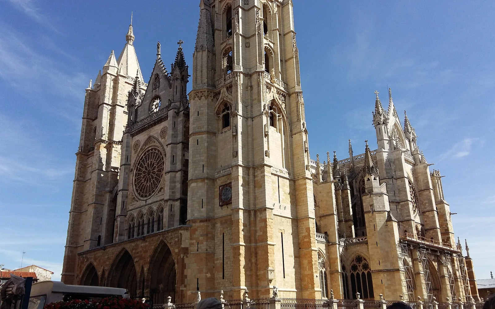 León Cathedral seen across the city square