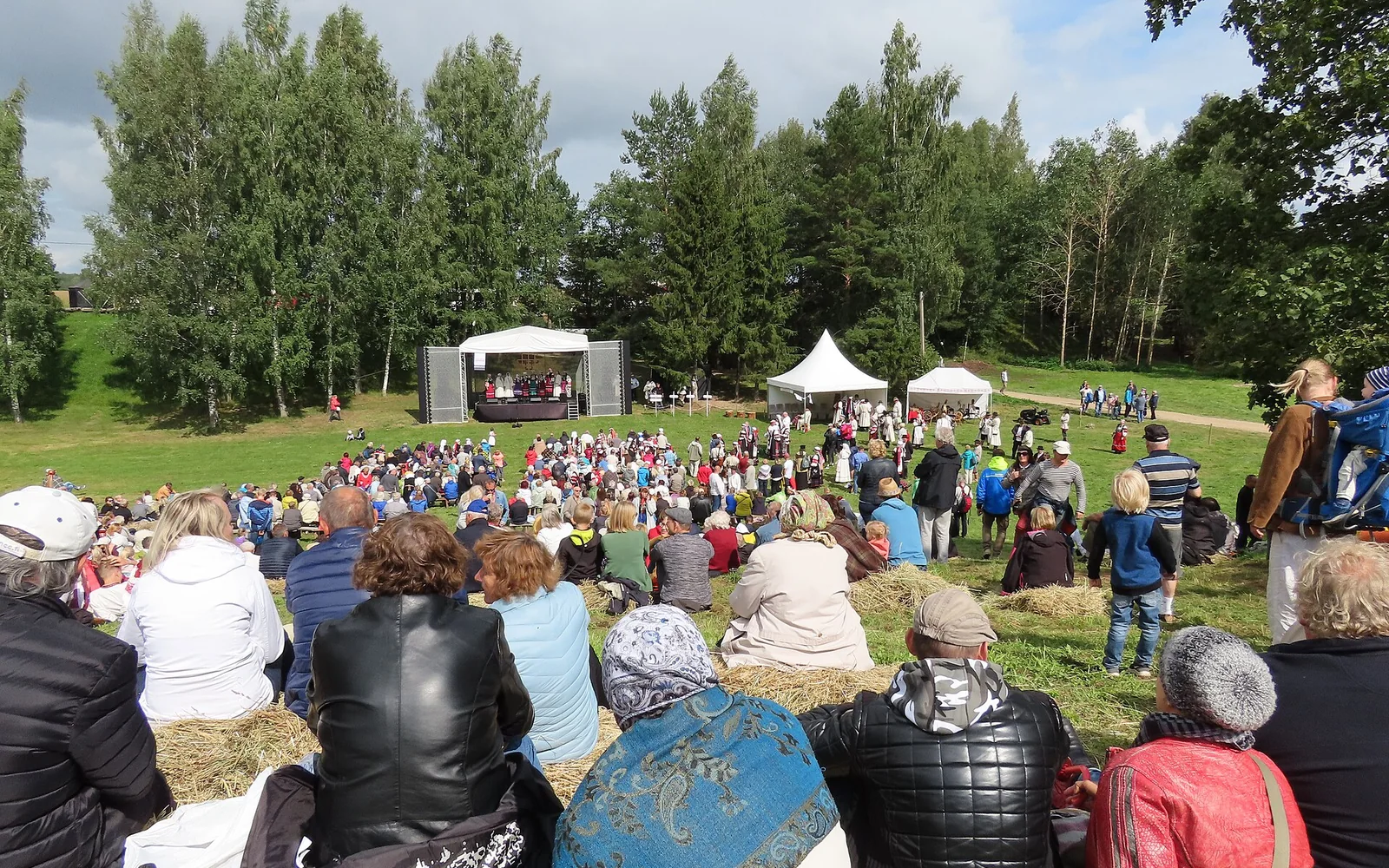 Visitors watching the public programme at Seto Kingdom Day in Setomaa