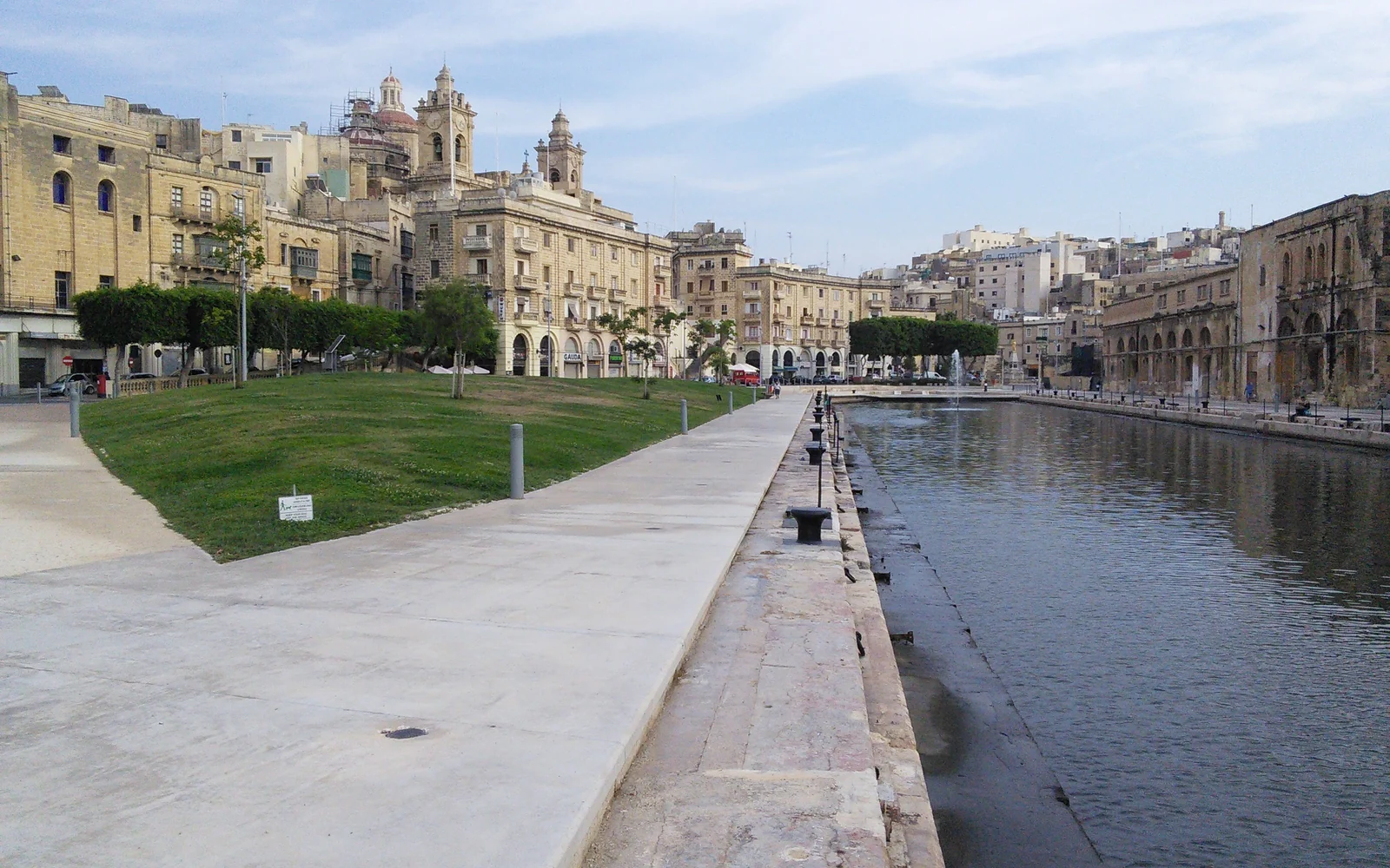 Historic dock buildings on the Cospicua waterfront